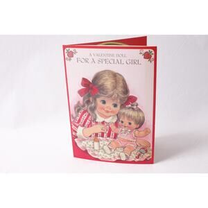 Uncut Baby Paper Doll Valentine Card Gift Idea ~ 260514-WH 1367